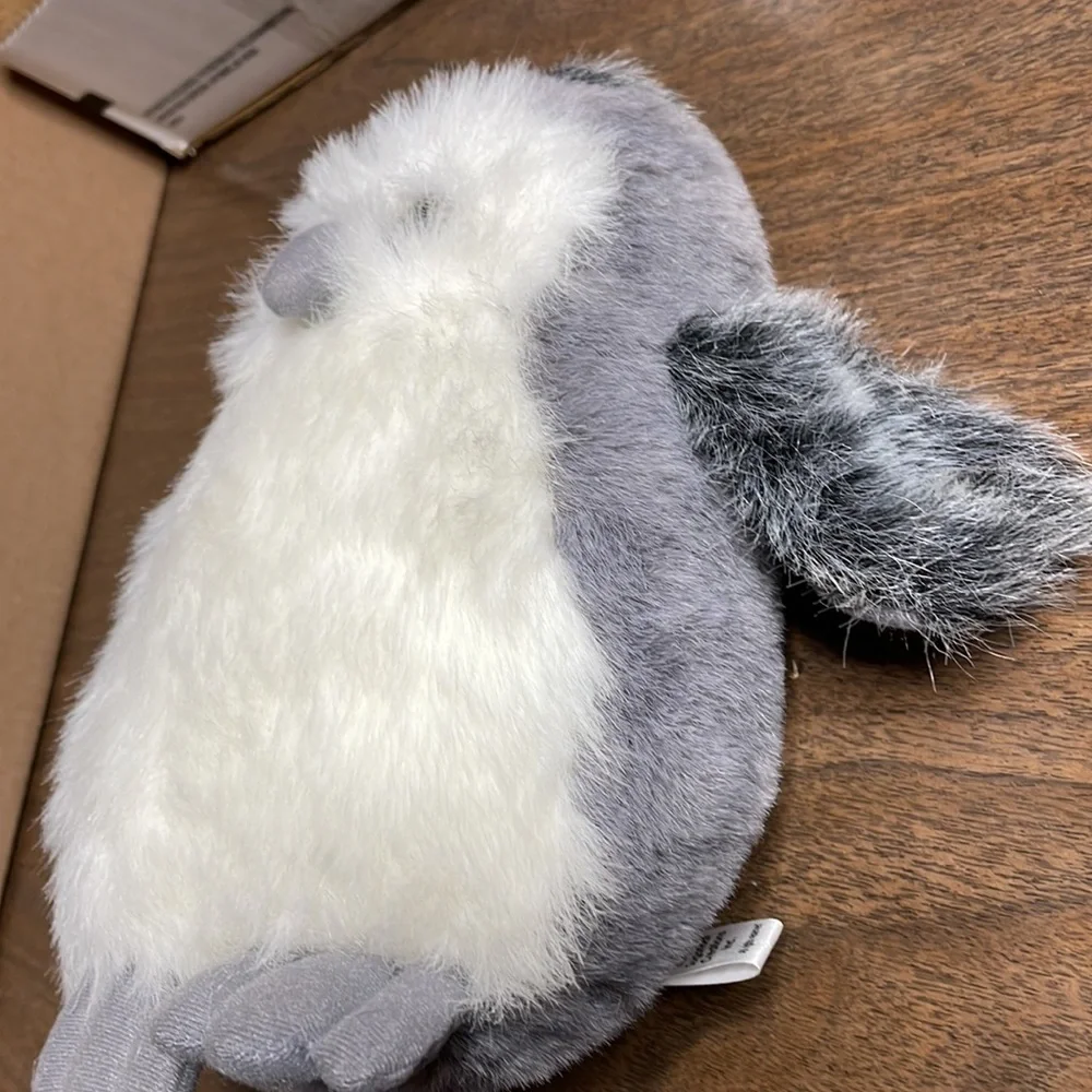 Sugar Loaf Owl Plush, Gray White, 9